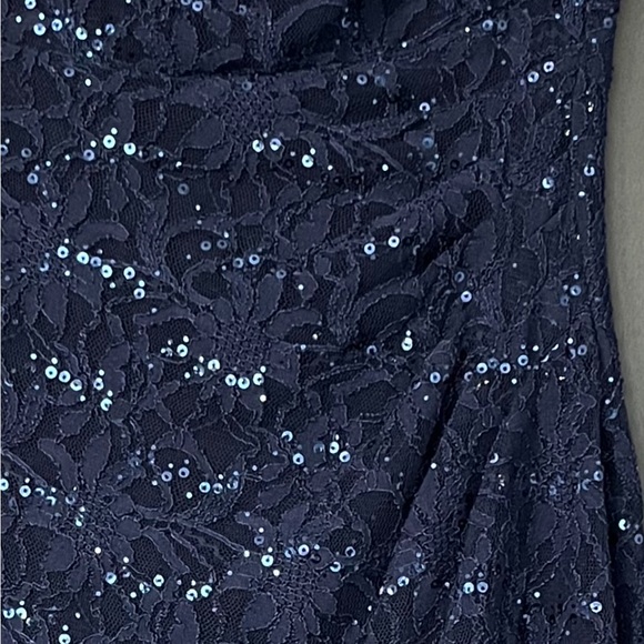 Ralph Lauren Navy Blue Lace Wedding Dress - Picture 3 of 6